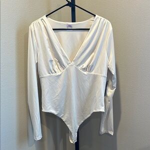 No Boundaries Cream bodysuit